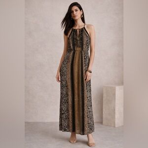 Anthropologie Greylin Beaded Maxi Dress Size S | Fall Formal Evening Boho Luxe